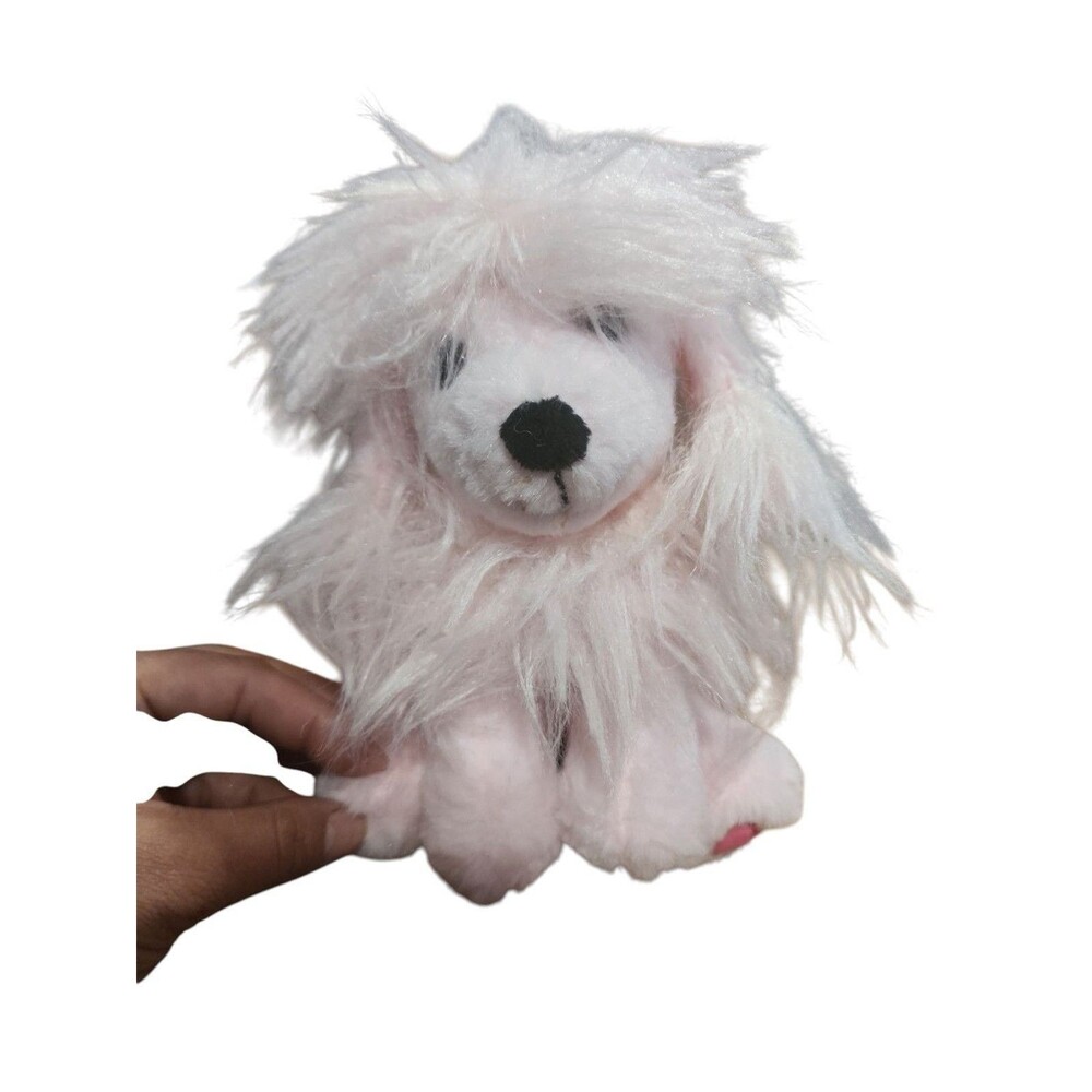 Pink Poodle Puppy Dog Furry Plush Stuffed Animal